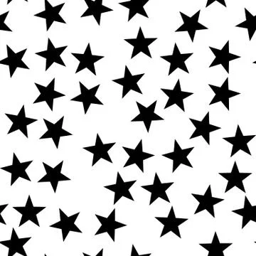 Star seamless pattern. Night, space or christmas theme. Flat vector background Illustrazione stock