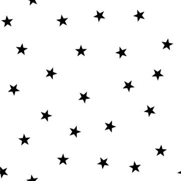 Star seamless pattern. Night, space or christmas theme. Flat vector background Illustrazione stock