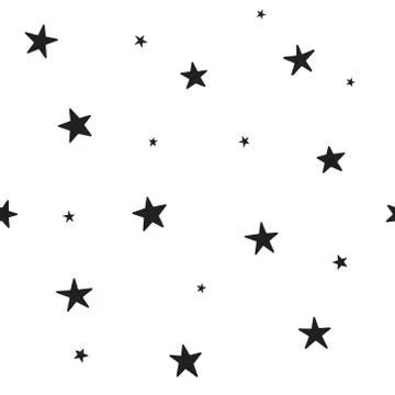 Star seamless pattern. Night, space or christmas theme. Stock Illustration
