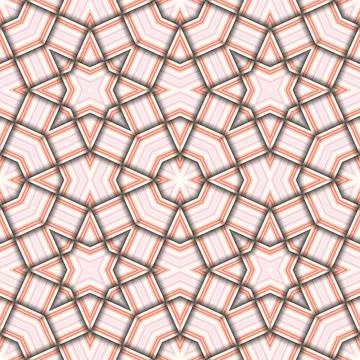 Star seamless pattern. Woven pattern of lines. Stock Illustration
