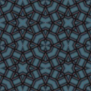 Star seamless pattern. Woven pattern of lines. Stock Illustration
