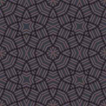 Star seamless pattern. Woven pattern of lines. Stock Illustration
