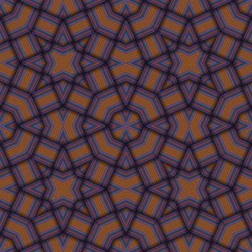Star seamless pattern. Woven pattern of lines. Stock Illustration