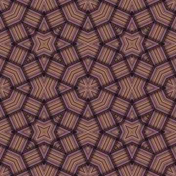 Star seamless pattern. Woven pattern of lines. Stock Illustration