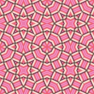 Star seamless pattern. Woven pattern of lines. Stock Illustration