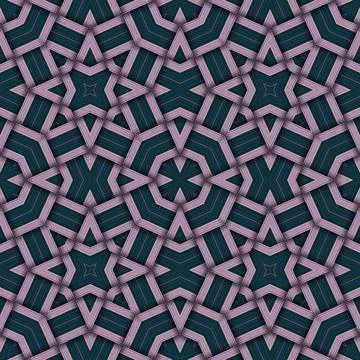 Star seamless pattern. Woven pattern of lines. Stock Illustration