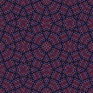 Star seamless pattern. Woven pattern of lines. Illustrazione stock