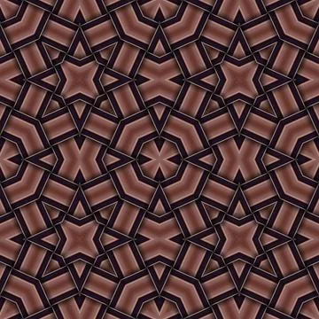 Star seamless pattern. Woven pattern of lines. Stock Illustration