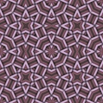 Star seamless pattern. Woven pattern of lines. Illustrazione stock
