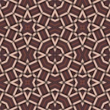 Star seamless pattern. Woven pattern of lines. Stock Illustration