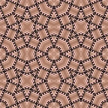 Star seamless pattern. Woven pattern of lines. Stock Illustration