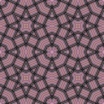 Star seamless pattern. Woven pattern of lines. Stock Illustration
