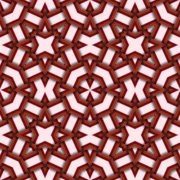 Star seamless pattern. Woven pattern of lines. Stock Illustration