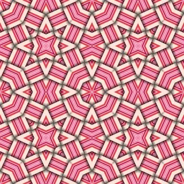 Star seamless pattern. Woven pattern of lines. Stock Illustration