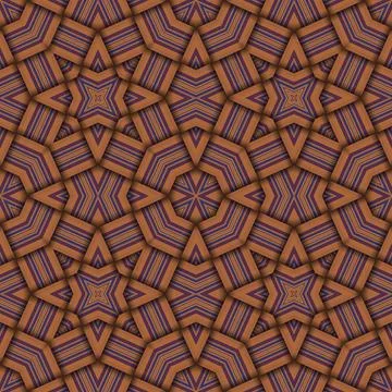 Star seamless pattern. Woven pattern of lines. Illustrazione stock