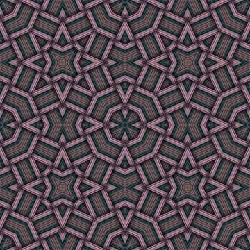 Star seamless pattern. Woven pattern of lines. Stock Illustration