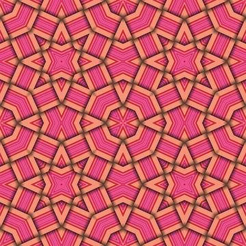 Star seamless pattern. Woven pattern of lines. Stock Illustration