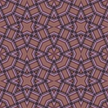 Star seamless pattern. Woven pattern of lines. Illustrazione stock