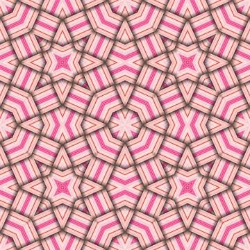 Star seamless pattern. Woven pattern of lines. Stock Illustration