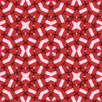 Star seamless pattern. Woven pattern of lines. Stock Illustration