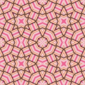 Star seamless pattern. Woven pattern of lines. Stock Illustration