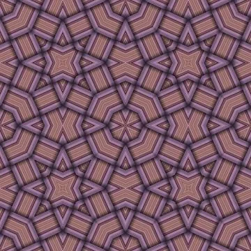 Star seamless pattern. Woven pattern of lines. Stock Illustration