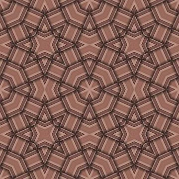 Star seamless pattern. Woven pattern of lines. Stock Illustration