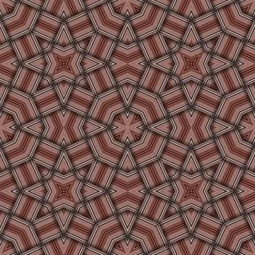 Star seamless pattern. Woven pattern of lines. Stock Illustration