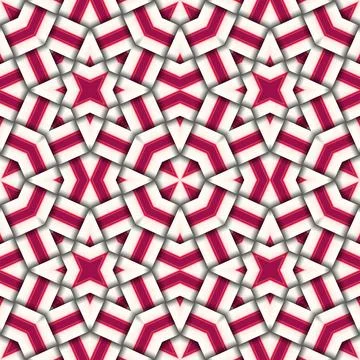 Star seamless pattern. Woven pattern of lines. Stock Illustration