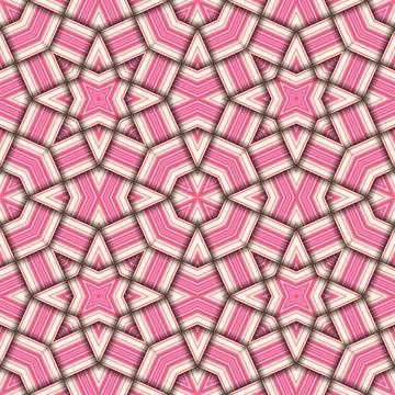 Star seamless pattern. Woven pattern of lines. Stock Illustration