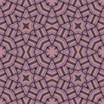 Star seamless pattern. Woven pattern of lines. Stock Illustration
