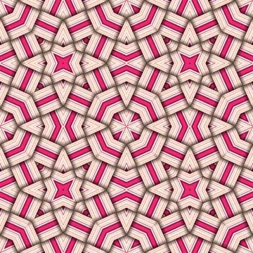 Star seamless pattern. Woven pattern of lines. Stock Illustration