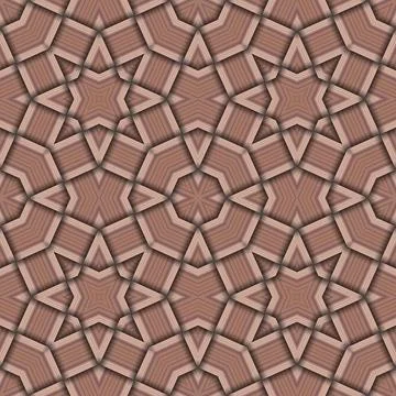 Star seamless pattern. Woven pattern of lines. Stock Illustration