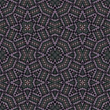 Star seamless pattern. Woven pattern of lines. Stock Illustration