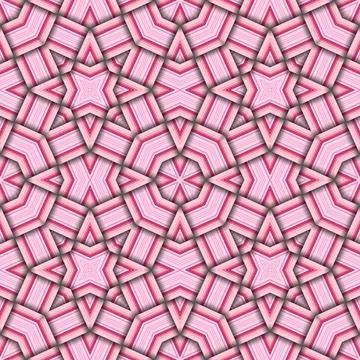 Star seamless pattern. Woven pattern of lines. Stock Illustration