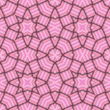 Star seamless pattern. Woven pattern of lines. Stock Illustration