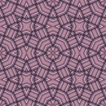 Star seamless pattern. Woven pattern of lines. Stock Illustration