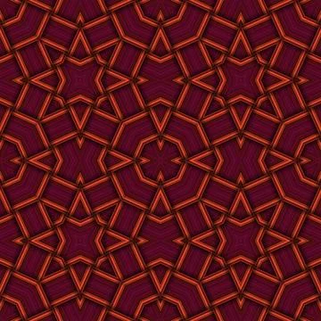 Star seamless pattern. Woven pattern of lines. Stock Illustration