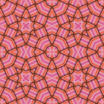 Star seamless pattern. Woven pattern of lines. Stock Illustration