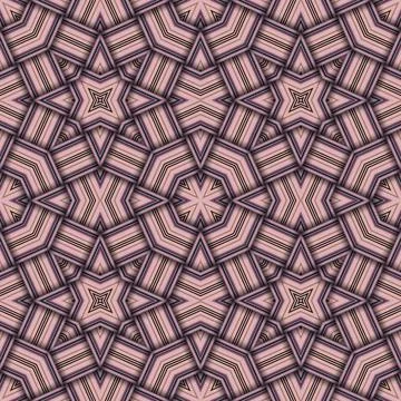 Star seamless pattern. Woven pattern of lines. Illustrazione stock