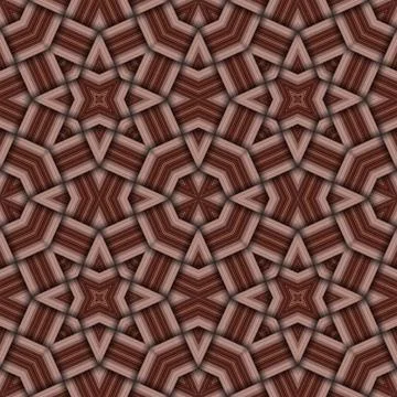 Star seamless pattern. Woven pattern of lines. Stock Illustration