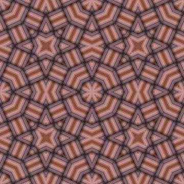 Star seamless pattern. Woven pattern of lines. Stock Illustration