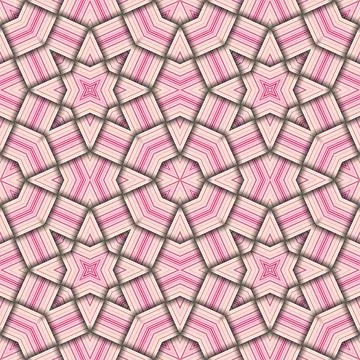 Star seamless pattern. Woven pattern of lines. Stock Illustration