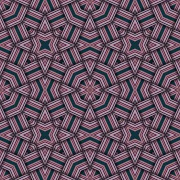 Star seamless pattern. Woven pattern of lines. Stock Illustration