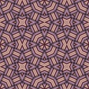 Star seamless pattern. Woven pattern of lines. Stock Illustration