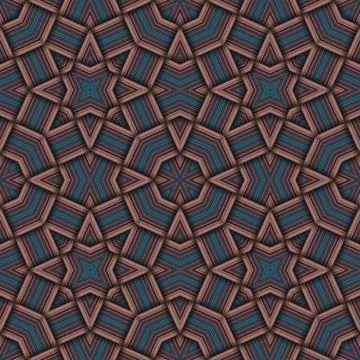 Star seamless pattern. Woven pattern of lines. Stock Illustration