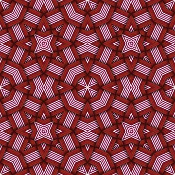 Star seamless pattern. Woven pattern of lines. Stock Illustration