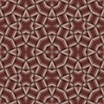 Star seamless pattern. Woven pattern of lines. Stock Illustration
