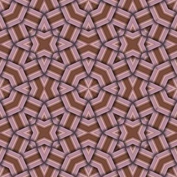 Star seamless pattern. Woven pattern of lines. Stock Illustration