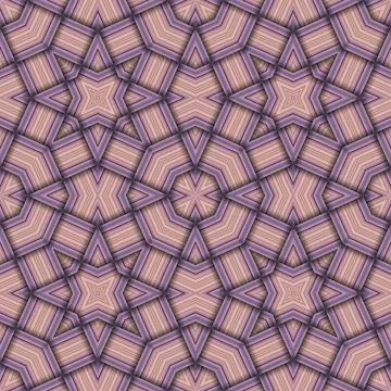 Star seamless pattern. Woven pattern of lines. Stock Illustration